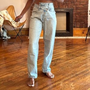 AgoldE crisscross jeans